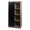 SCHRANK Buche Dekor, Schwarz - Buchefarben/Schwarz, Holz (76/163/38cm) - MCW