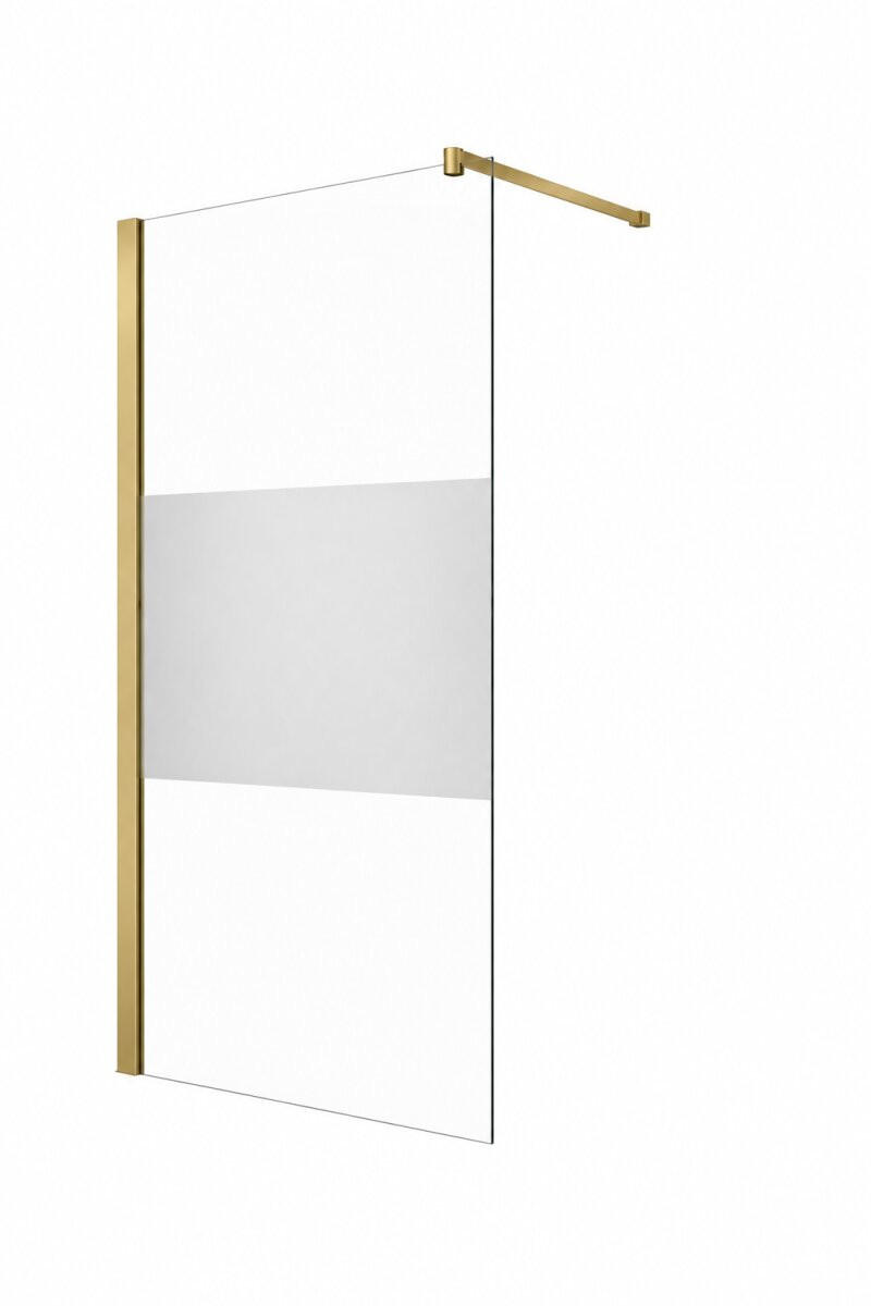 Glaswerk Westfalen Walk-In-Duschwand Gold 100x200x10 cm