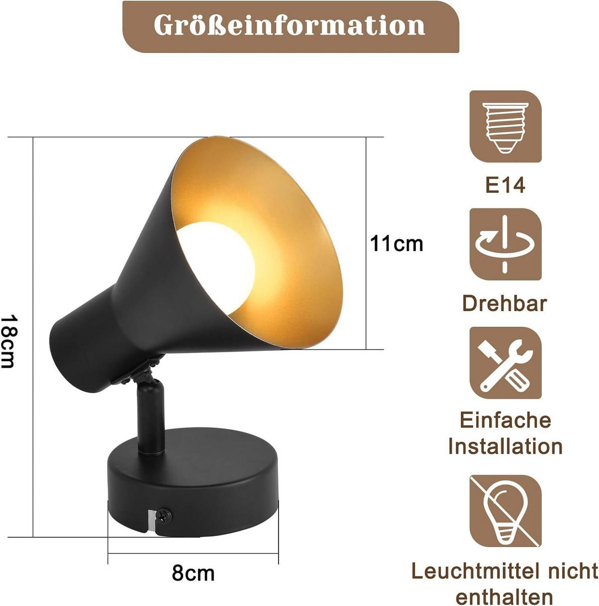 STRAHLER Welle 18/18/18 cm - Schwarz, Metall (18/18/18cm) - Nettlife