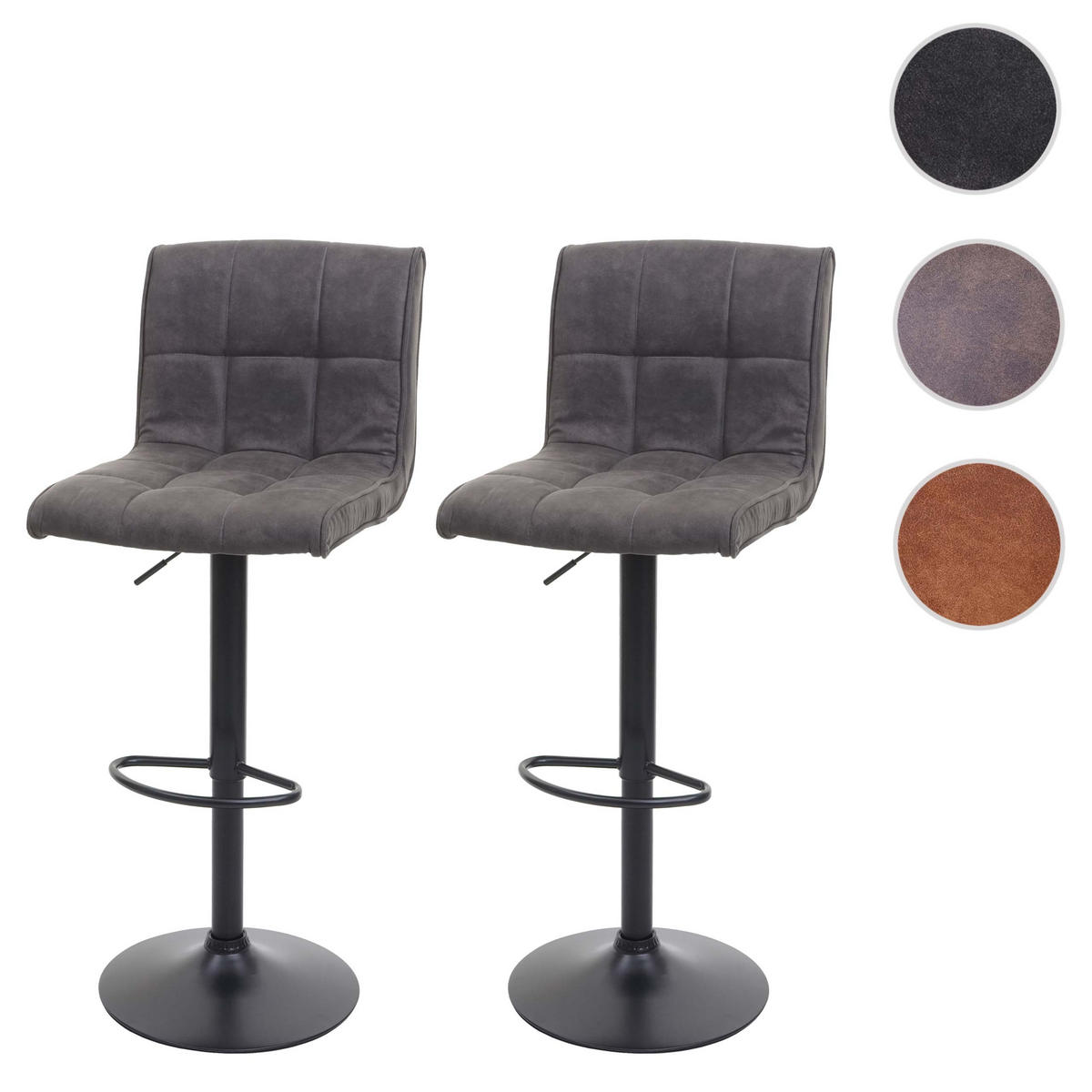 BARHOCKER Grau 2er-Set - Grau, Textil (44/116/46cm) - MCW