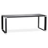 GLASSCHREIBTISCH Verchromt Mit Kufengestell Modern KERIX, Schwarz 200x100x73 cm - Schwarz, Glas/Metall (100/200/73cm) - KADIMA DESIGN