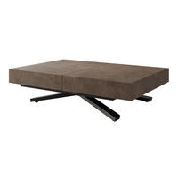 COUCHTISCH SANELLE X ausziehbar mit Liftfunktion, 120/80/76 cm Schwarz/Braun - Schwarz/Braun, Holzwerkstoff/Metall (120/80/27cm) - Idohome