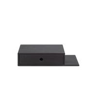 NACHTTISCH Hope mit Ablage rechts, schwarze Birke, 30/65/15 cm - Schwarz, Holz (65/15/30cm) - WOODEK