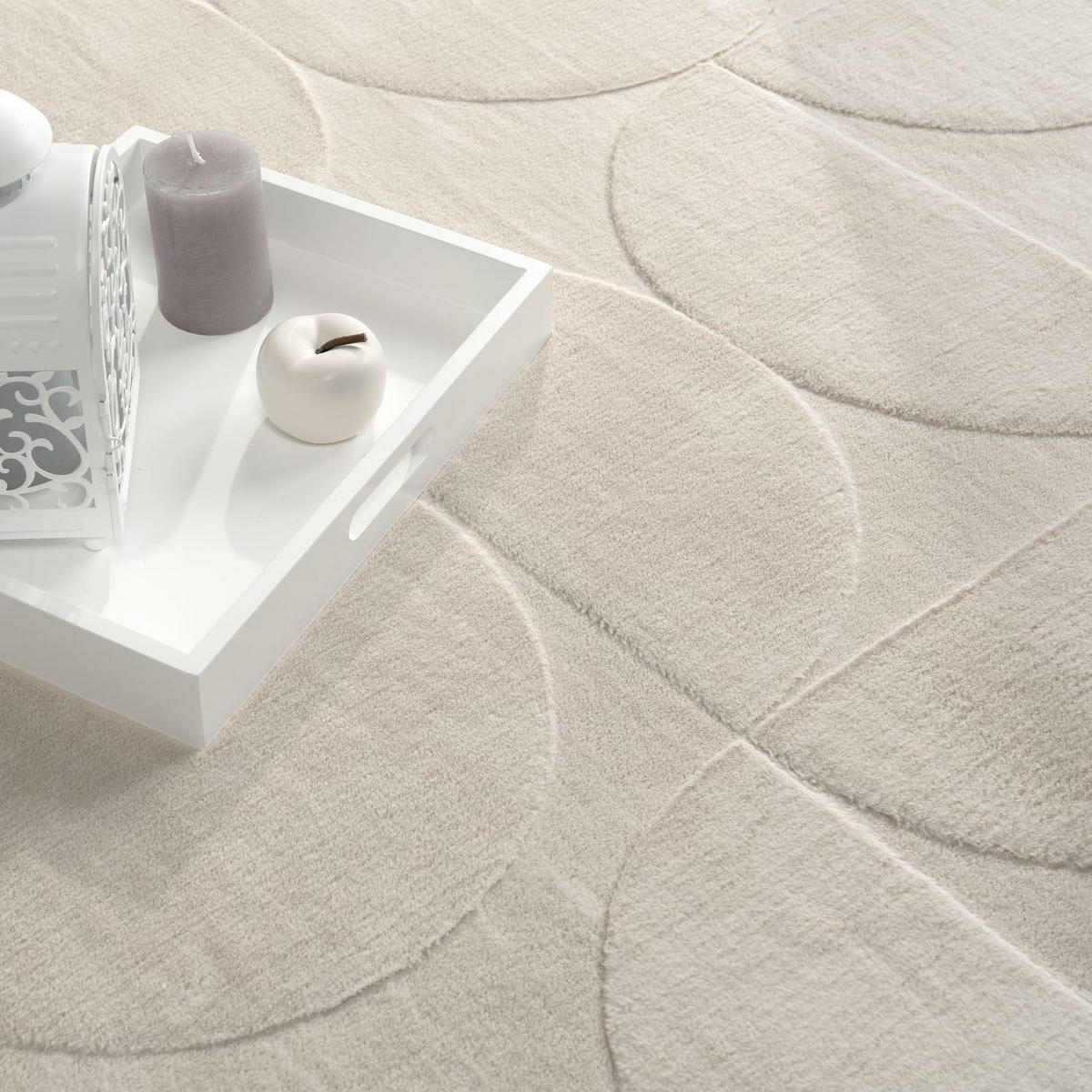 KURZFLORTEPPICH 80/150 LELYSTAD 526 - Creme, Kunststoff (80/150cm) - Paco Home