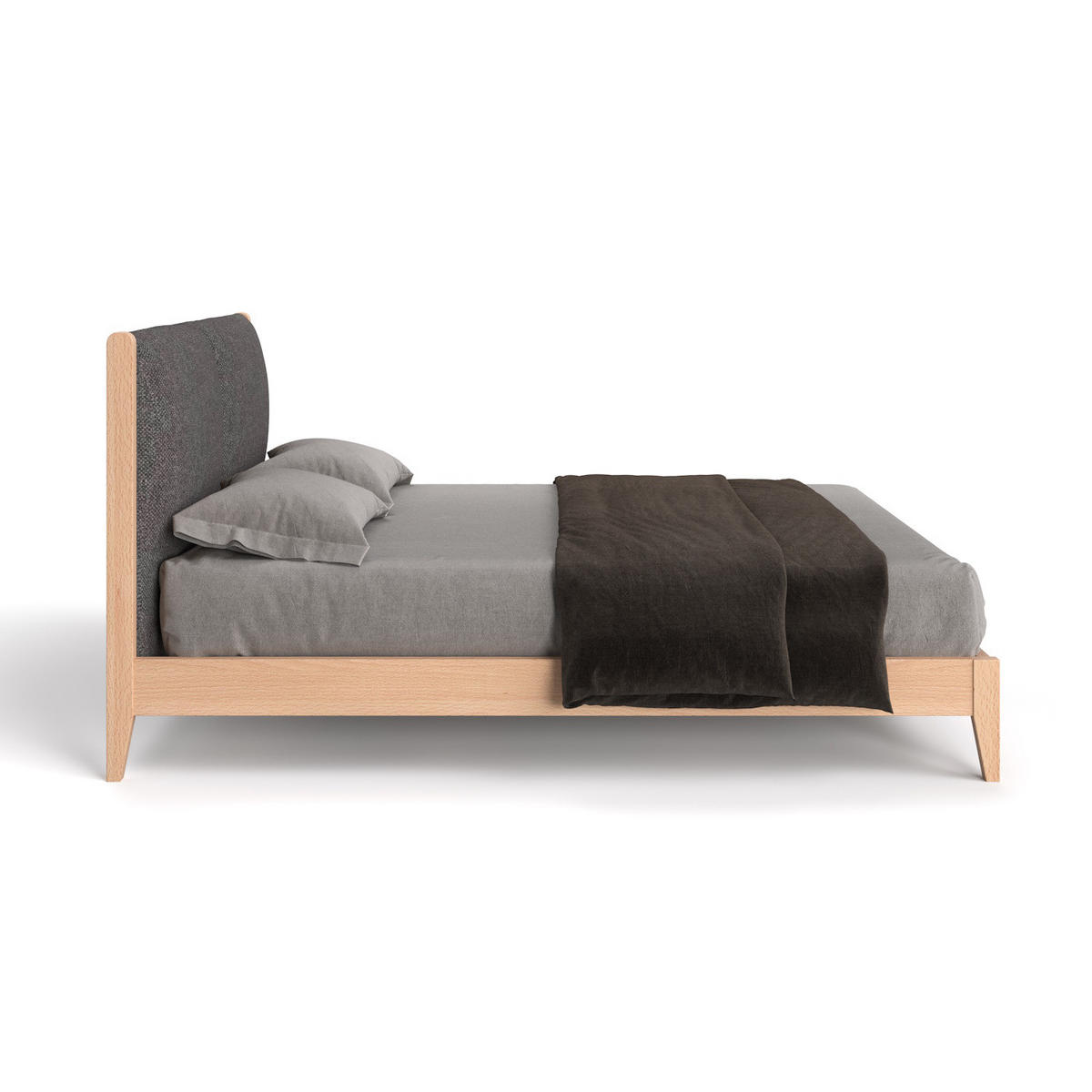 MASSIVHOLZBETT Vena aus Buche 200x220 cm, Storm 97 - Buchefarben/Naturfarben, Holz (200/220cm) - Danzz