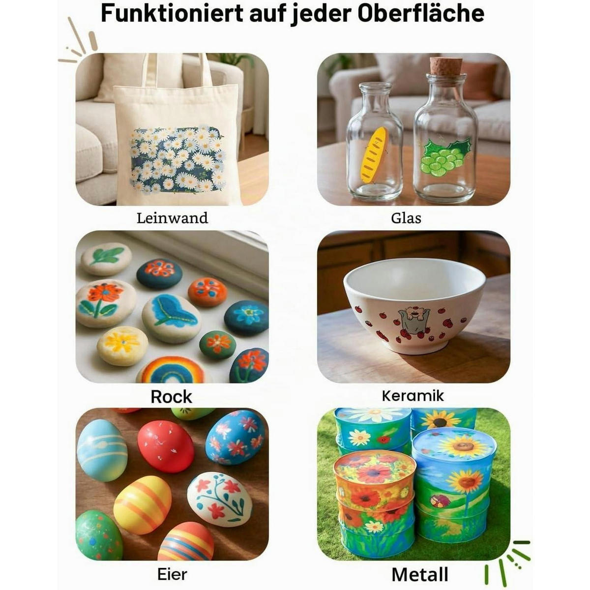 ACRYLSTIFTE 24er Set Doppelspitze Wasserfest - Multicolor, Kunststoff (10/3/15cm)