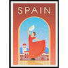 POSTER Spanien Stadtfarben A4 Schwarzer Rahmen - Schwarz, Papier (29.7/5/21cm) - Nacnic