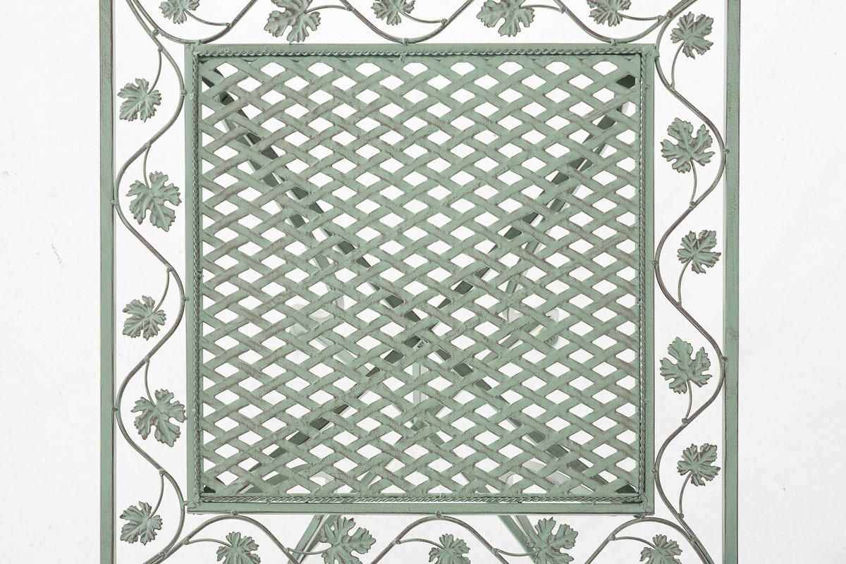 GARTENTISCH eckig 60/60/72 cm Metall Antik-Grün - Grün, Metall (60/60/72cm) - CLP