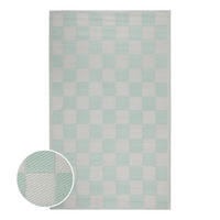 OUTDOORTEPPICH Colour Clash Karo 118x180 cm - Türkis, Kunststoff (150/90cm) - Butlers