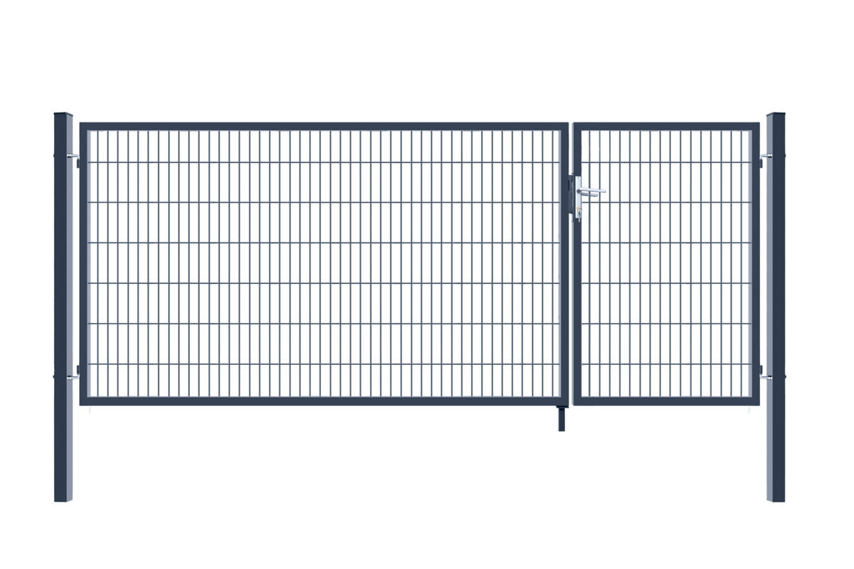 GARTENTOR ADITUS - Anthrazit, 140 x 350 cm - Anthrazit, Metall (350/140cm) - Home Deluxe