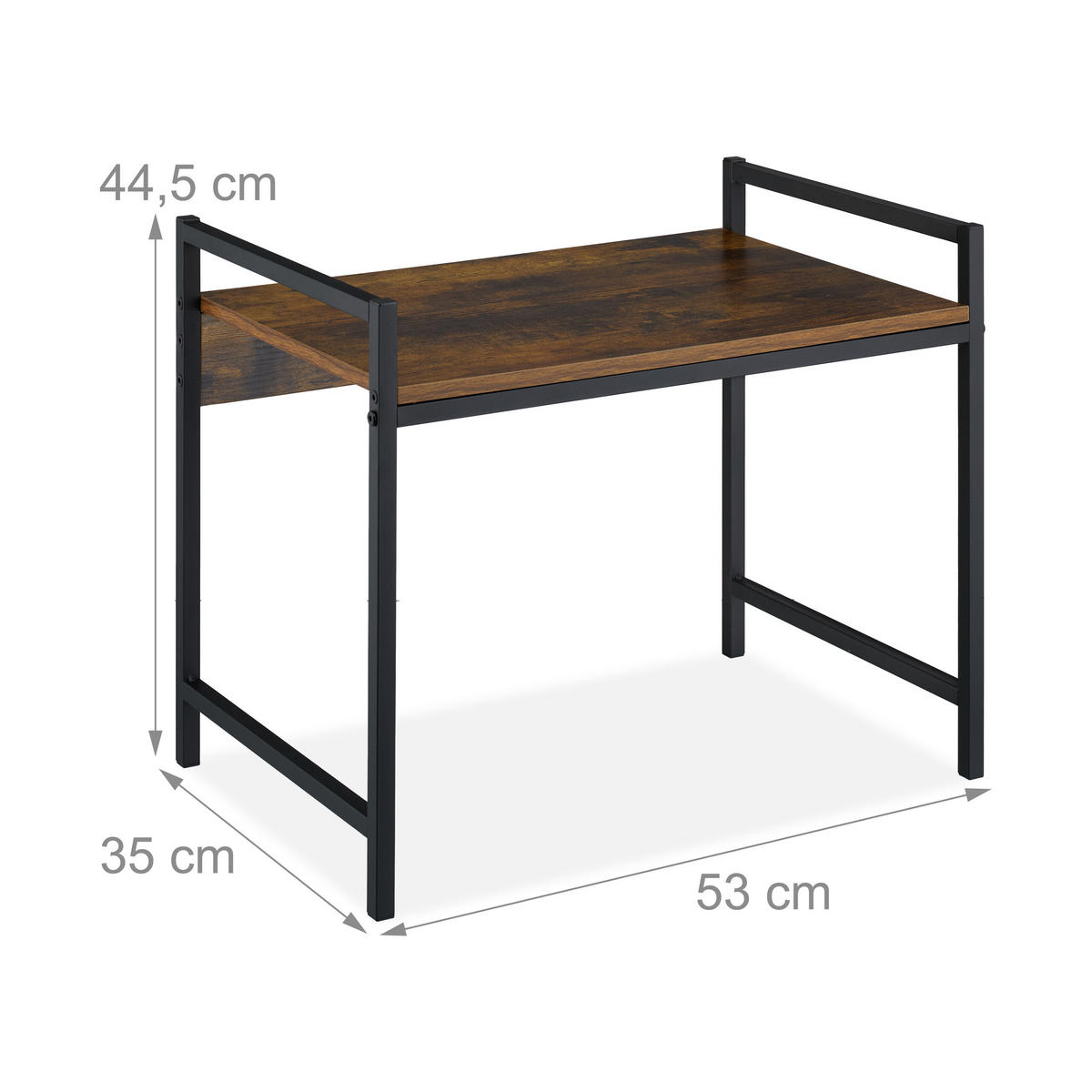 MIKROWELLENREGAL - Multicolor, Holzwerkstoff/Metall (53/44.5/35cm) - Relaxdays