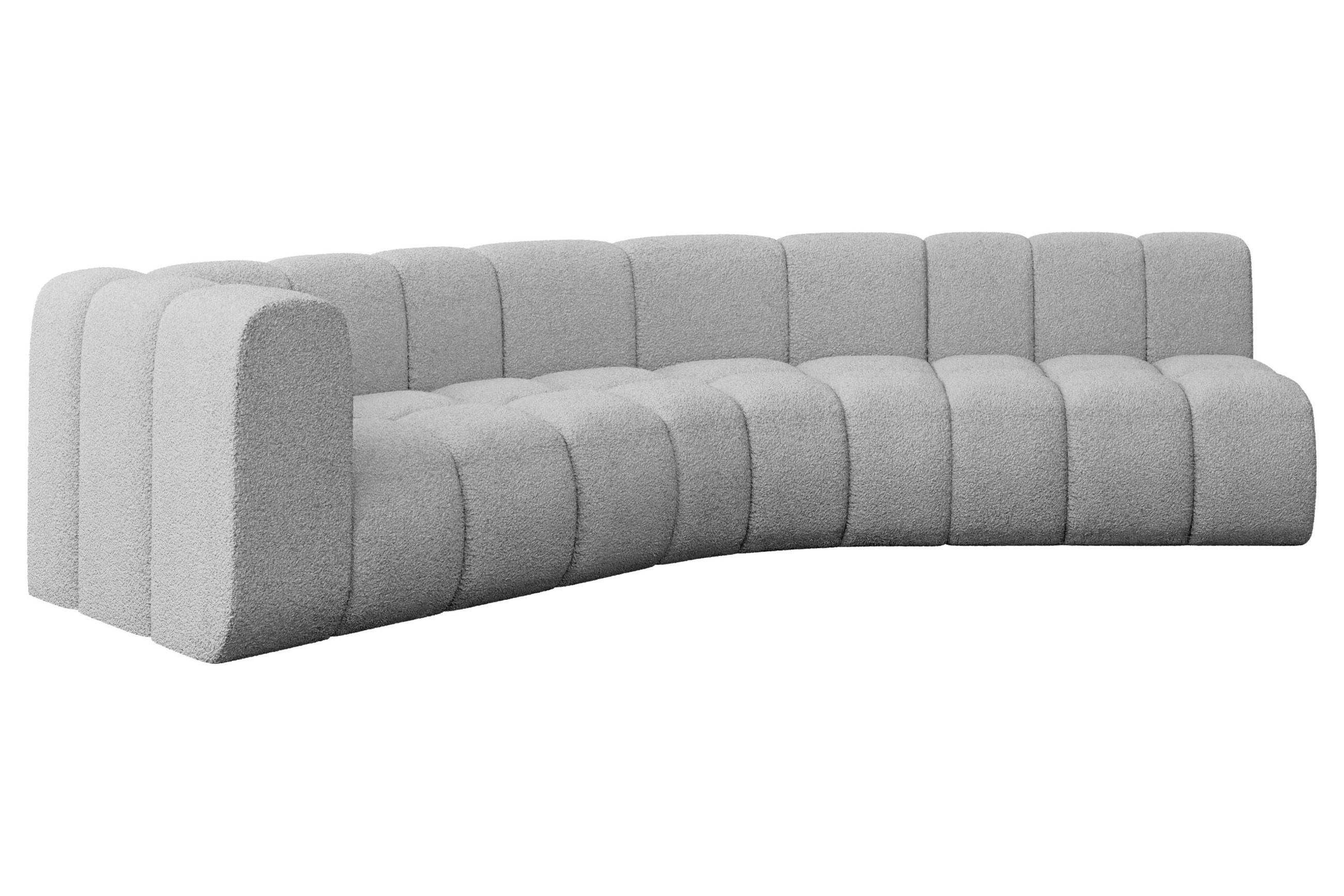 ECKSOFA modulares Sofa Karex-L1 - 308x194x70 cm Hellgrau - Hellgrau, Holzwerkstoff/Textil (308/194cm) - ALTDECOR