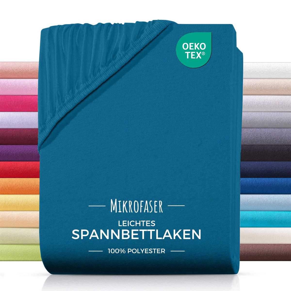 MIKROFASER-SPANNBETTLAKEN 200x200 Petrol - Petrol, Textil (200/200cm) - Carpe Sonno