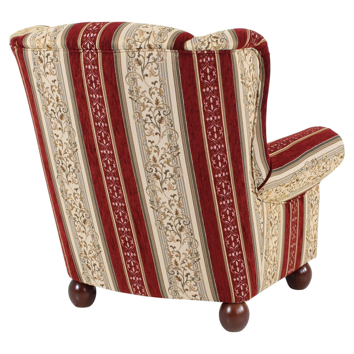 OHRENBACKENSESSEL Kasha Bezug Chenille Buche nussbaum dunkel / rot - Wengefarben/Rot, Kunststoff (93/103/87cm) - 58aufmkessel