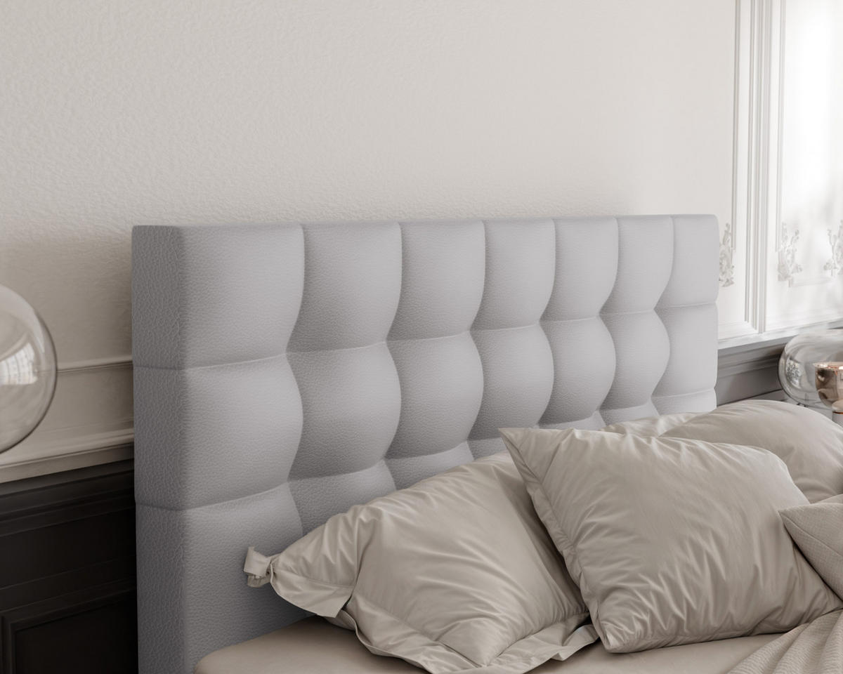 BOXBETT GRAND 180/200 cm, in Grau, mit Matratze und Topper - Grau, Holzwerkstoff/Textil (180/200cm) - Idohome