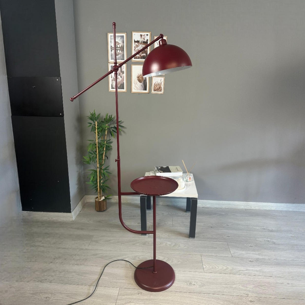 STEHLAMPE Raxon 165 Cm - Bordeaux, Metall (30/30/165cm) - Bamyum