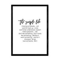 POSTER Inspirierender Spruch A3 Schwarzer Rahmen - Schwarz, Papier (29.7/5/42cm) - Nacnic