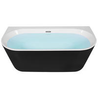 BADEWANNE 80x170x59 cm schwarz Harvey - Schwarz, Kunststoff (80/58/170cm) - Beliani