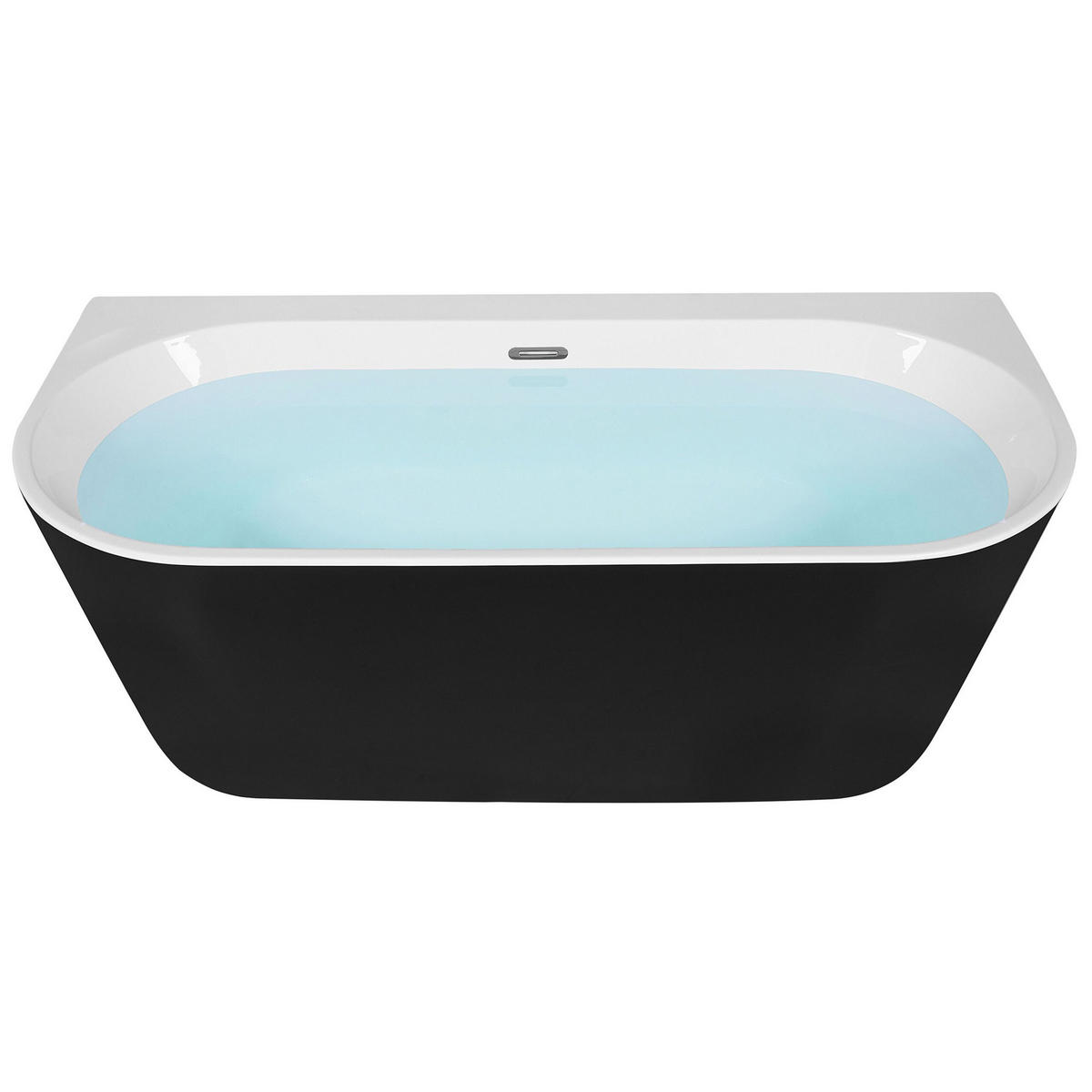 BADEWANNE 80x170x59 cm schwarz Harvey - Schwarz, Kunststoff (80/58/170cm) - Beliani