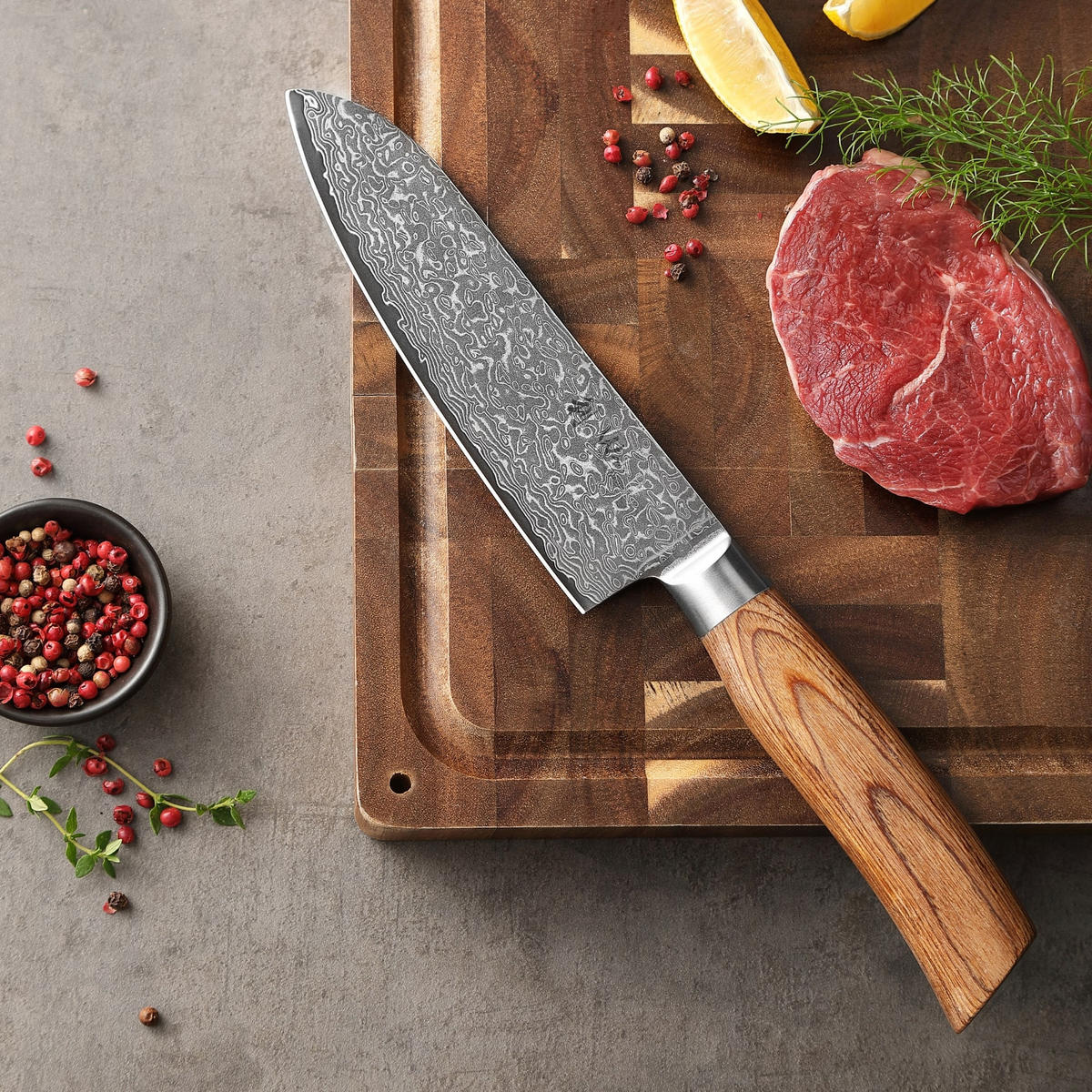 SANTOKUMESSER 16 cm - Braun, Glas/Metall (30cm) - Wakoli