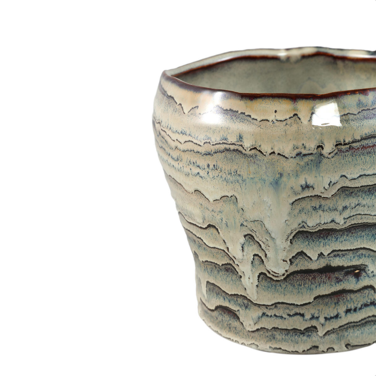 TOPF Arpit Grau 16.5/16.5/14.5cm - Multicolor, Keramik (14.5cm) - PTMD Collection