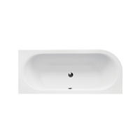BADEWANNE Eckwanne AVITA 160/75 Rechts + Schürze + Ablage + Kopfstütze Ablauf Füße - Weiß, Kunststoff (75/55.5/160cm) - bad land