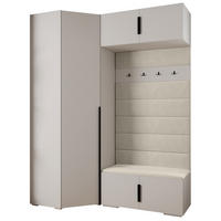 GARDEROBEN-SET 236,7/181,7/47 - Beige/Schwarz, Holz/Metall (181.7/236.7/47cm) - Abiks Möbel