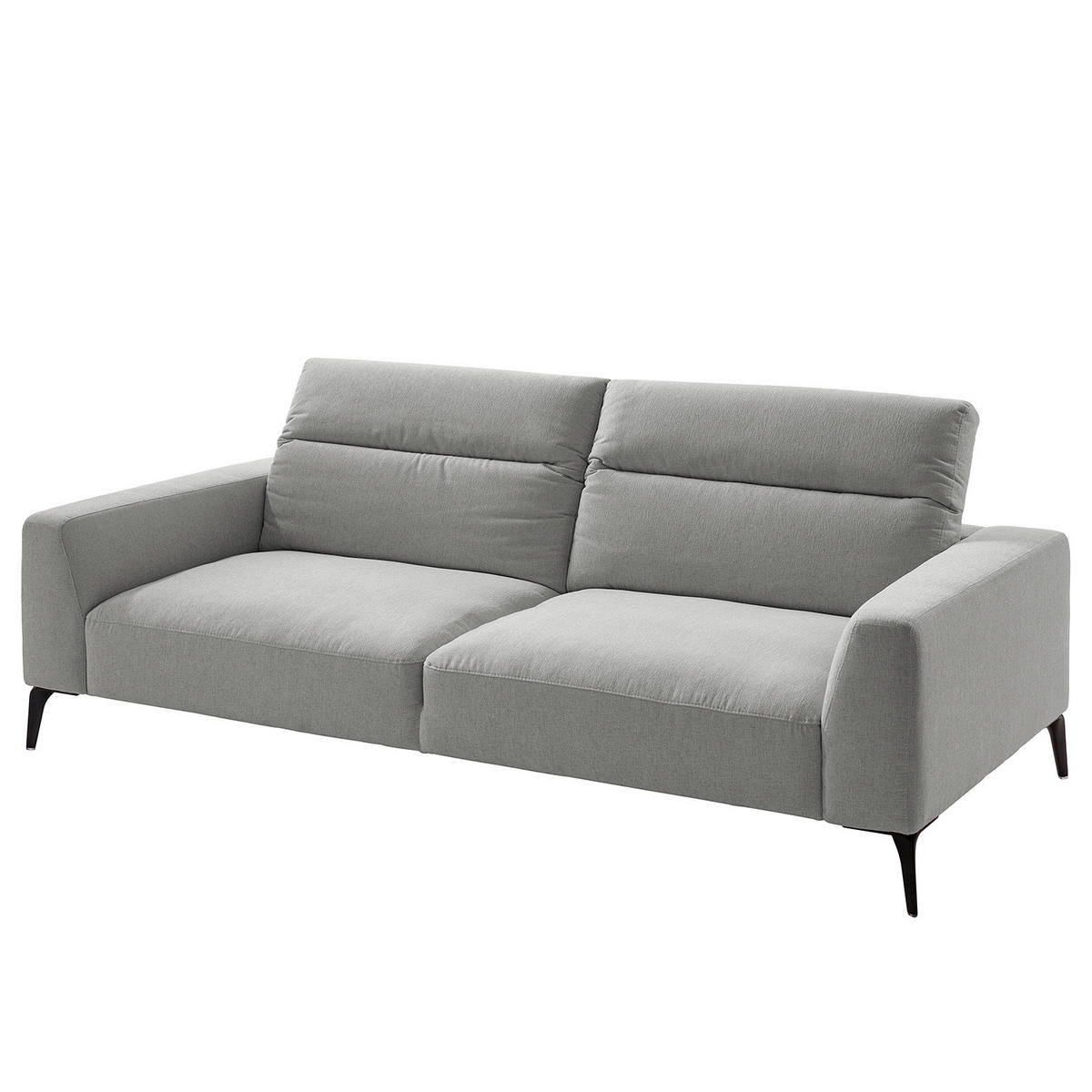 3-SITZER SOFA - Schwarz/Hellblau, Textil/Metall (233/73/107cm) - home24