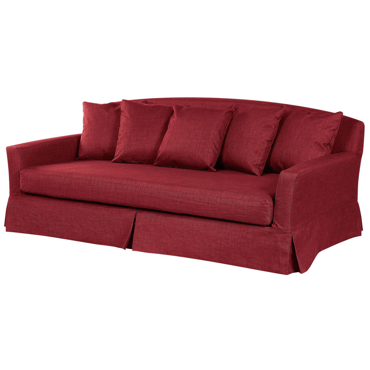 3-SITZER-SOFA Polyester Rot Gilja - Rot, Textil (212/89/107cm) - Beliani