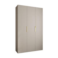 DREHTÜRENSCHRANK 245,5/150/50 3-türig - Kaschmir/Goldfarben, Holz/Metall (150/245.5/50cm) - Abiks Möbel