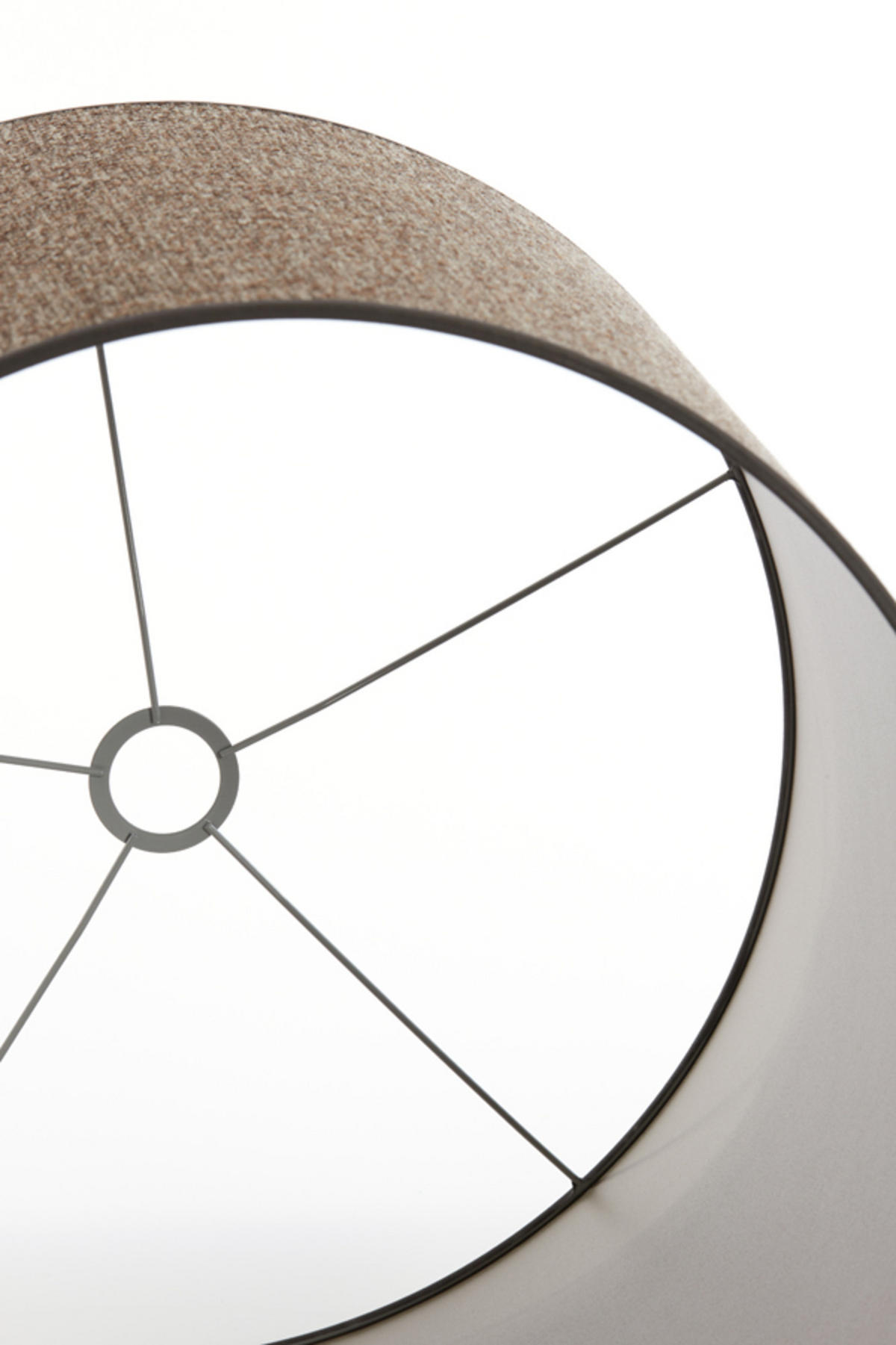 LAMPENSCHIRM Saverna Braun Ø50/38 cm - Braun, Textil (50/50/38cm) - Light & Living