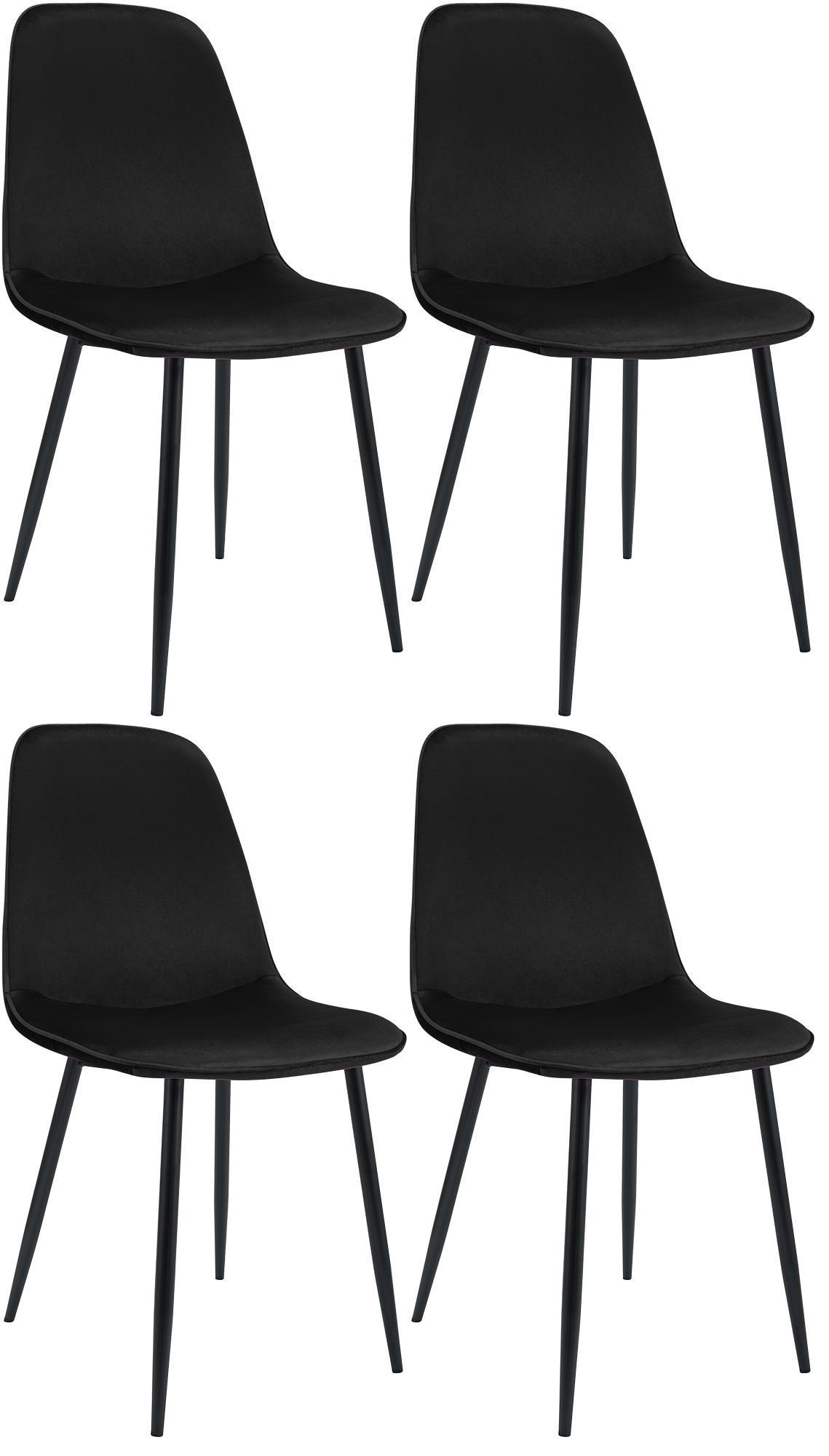 furnicato Esszimmerstuhl Schwarz 45x88x54 cm