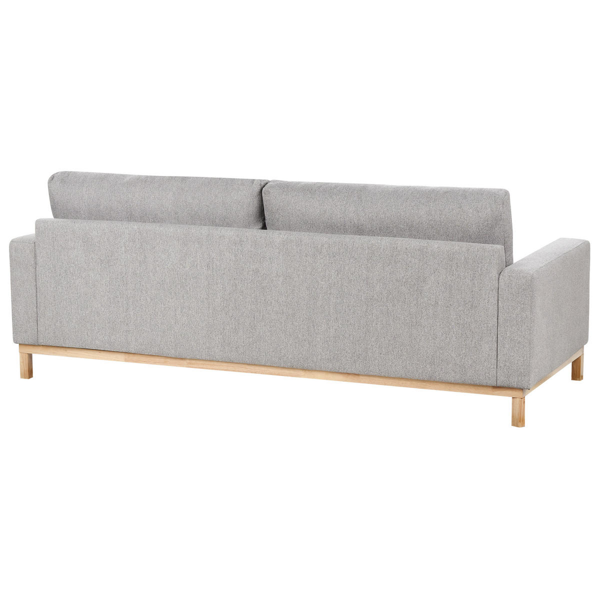 3-SITZER-SOFA grau/hellbraun Siggard - Hellbraun/Grau, Textil (217/84/92cm) - Beliani