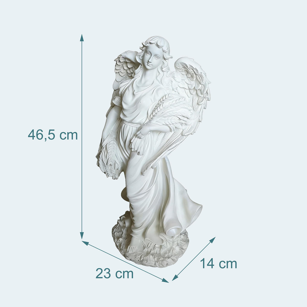 VRTNI angel - bela, umetna masa (23/46.5/14cm) - Relaxdays