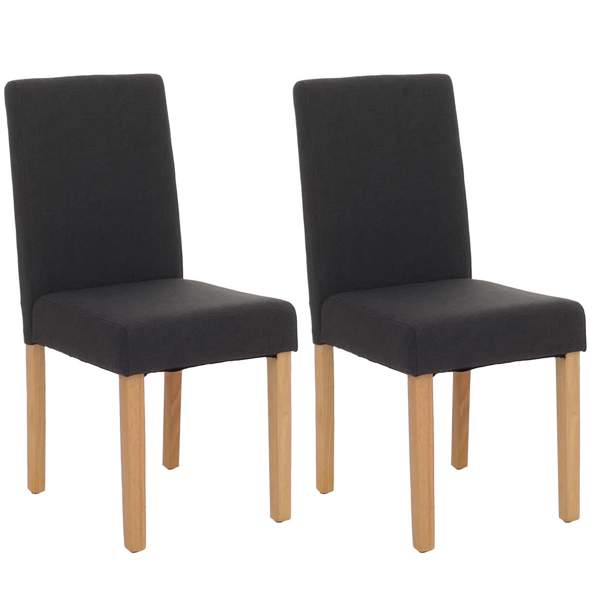 ESSZIMMERSTUHL Schwarz, Braun 2er-Set - Schwarz/Braun, Textil (43/90/56cm) - MCW