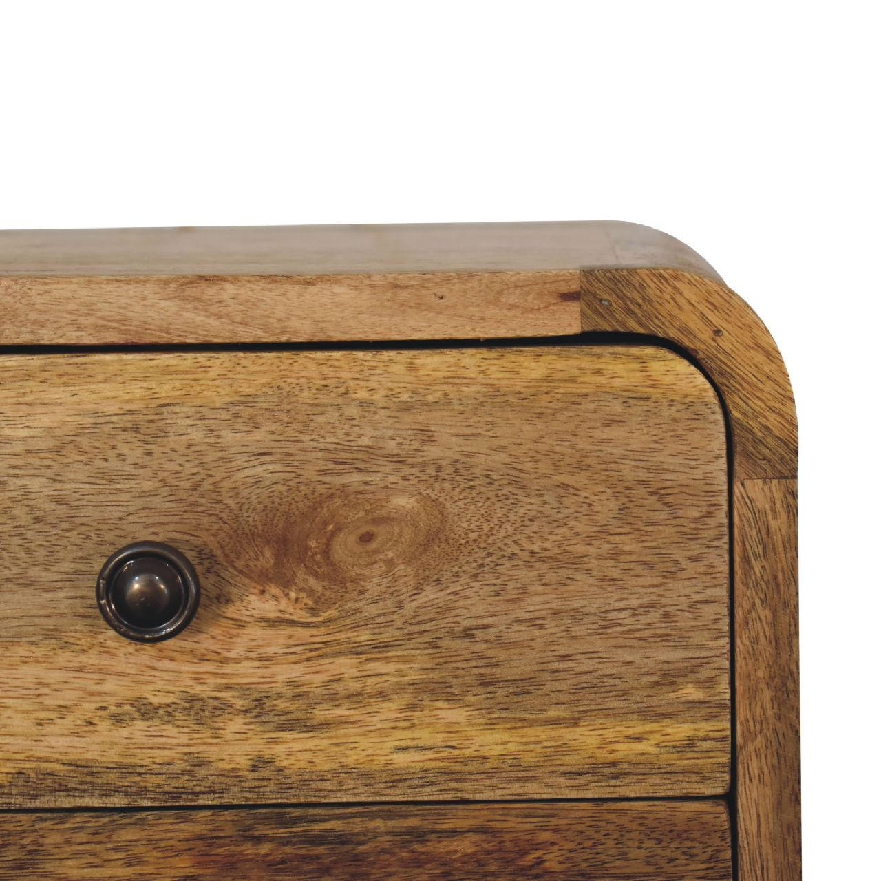 NACHTTISCH Mini aus massivem Mangoholz - Messingfarben/Braun, Holz/Metall (30/25/25cm) - Artisan Furniture