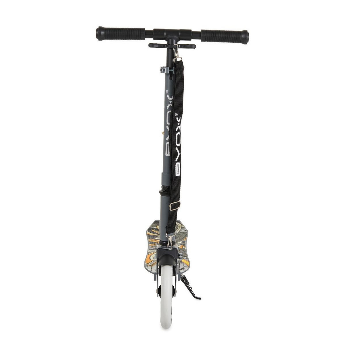 KINDERROLLER Flurry grau klappbar, Seitenständer, höhenverstellbar, PU-Räder - Grau, Metall (85/14/93cm)