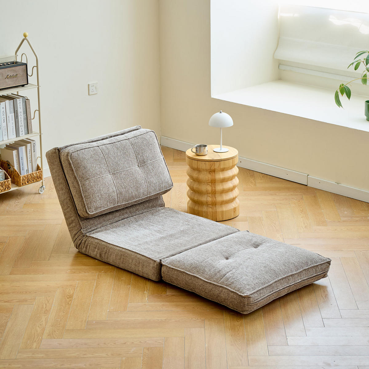 SCHLAFSESSEL Stoff Grau - Grau, Textil (71/67/85cm) - Nordlys