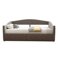POLSTERBETT aus Samtstoff 90x200 cm Grau mit hydraulischem Stauraum, Lattenrost und Armlehnen - Grau, Textil (90/200cm) - Modfu