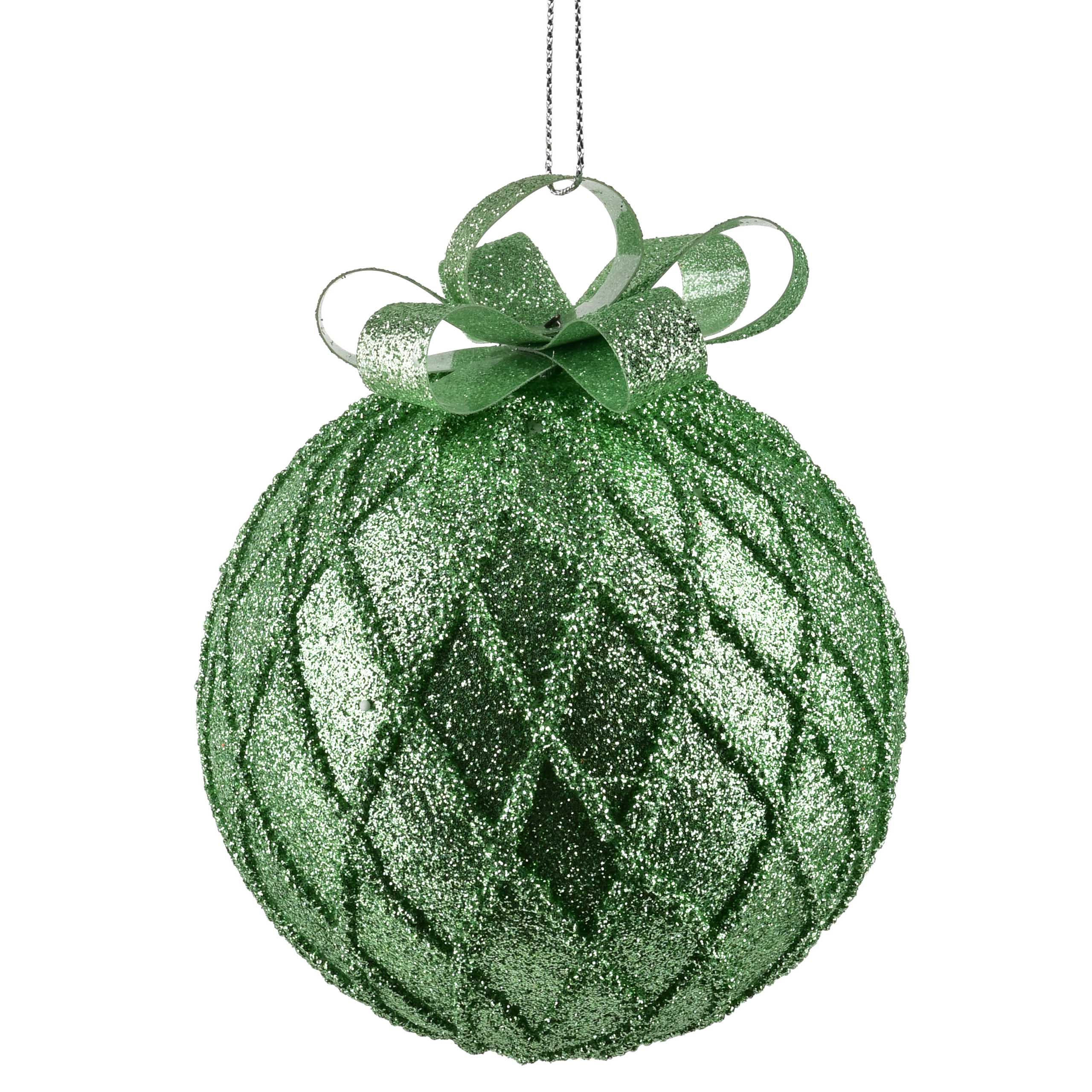 WEIHNACHTSKUGEL SANTA LILA 10cm Styropor - Grün, Kunststoff (12/12/14cm) - Mondex