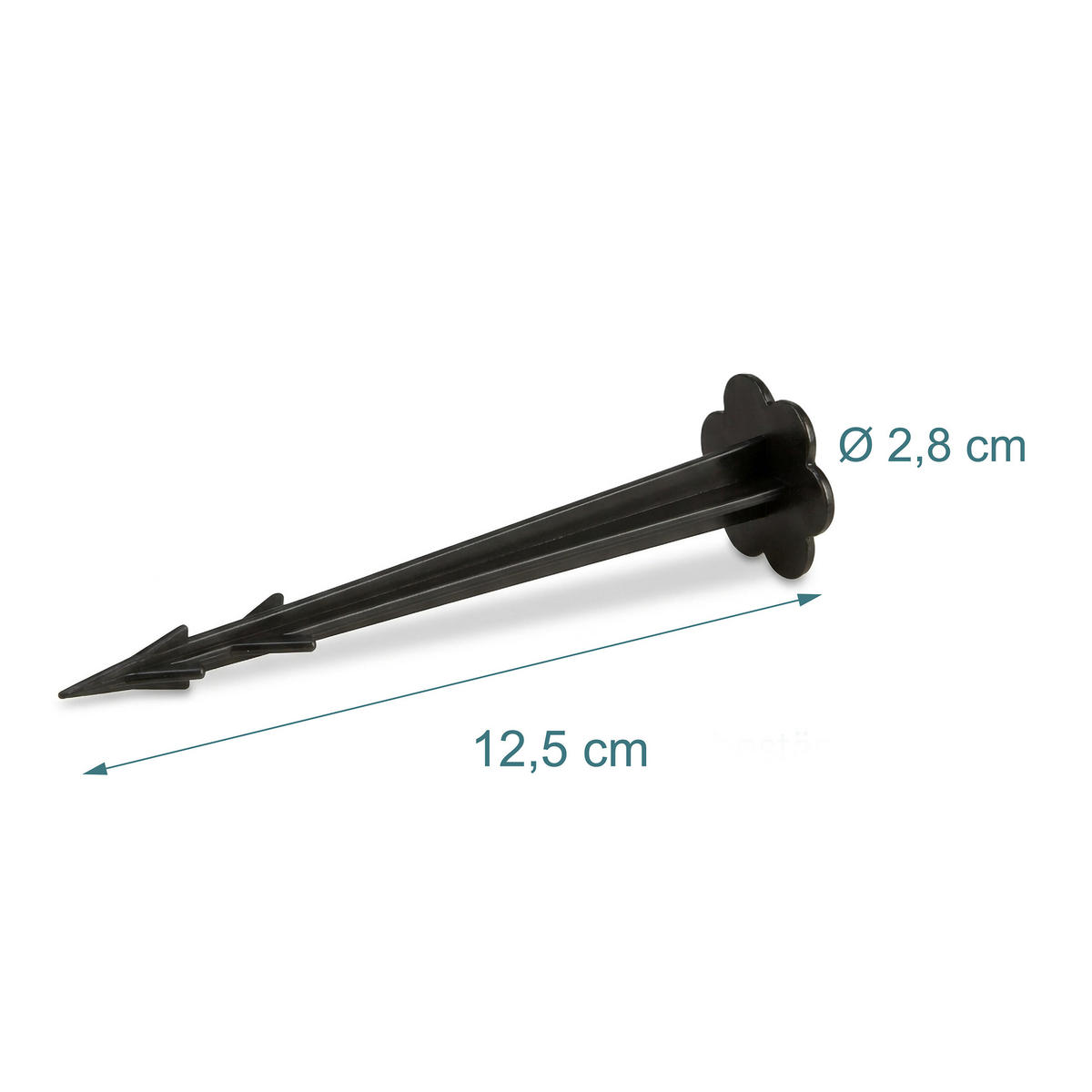 KOLÍK Černý 100dílná-sada plast 11,5 cm - černá, plast (2.8/11.5/2.8cm) - Relaxdays