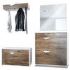 GARDEROBE Kolmio Fronten in Eiche Ribbeck - Alteiche, Holzwerkstoff (190/185/33cm) - Vladon