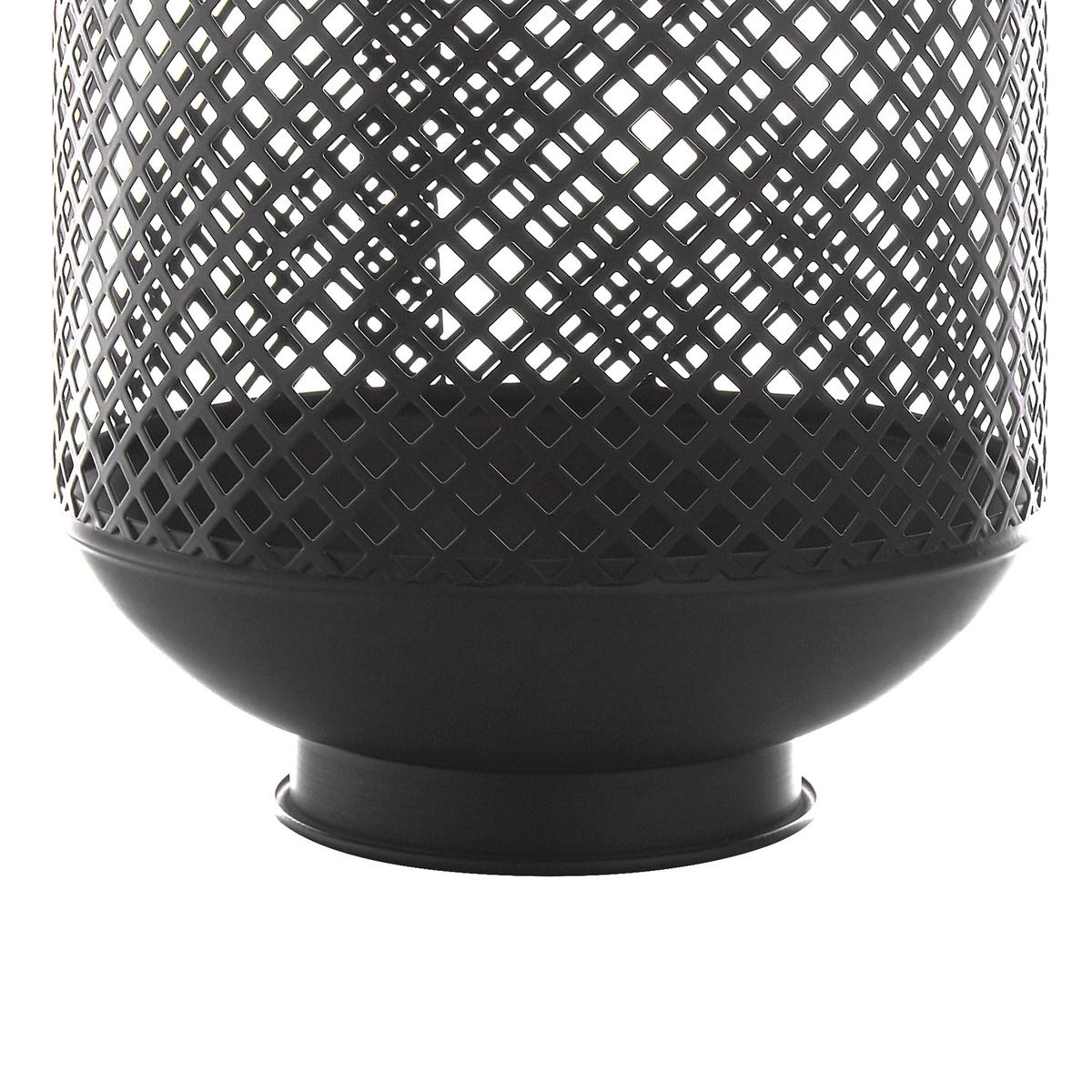 LATERNE Metall 34 cm Schwarz Coron - Schwarz, Metall (20/34/20cm) - Beliani