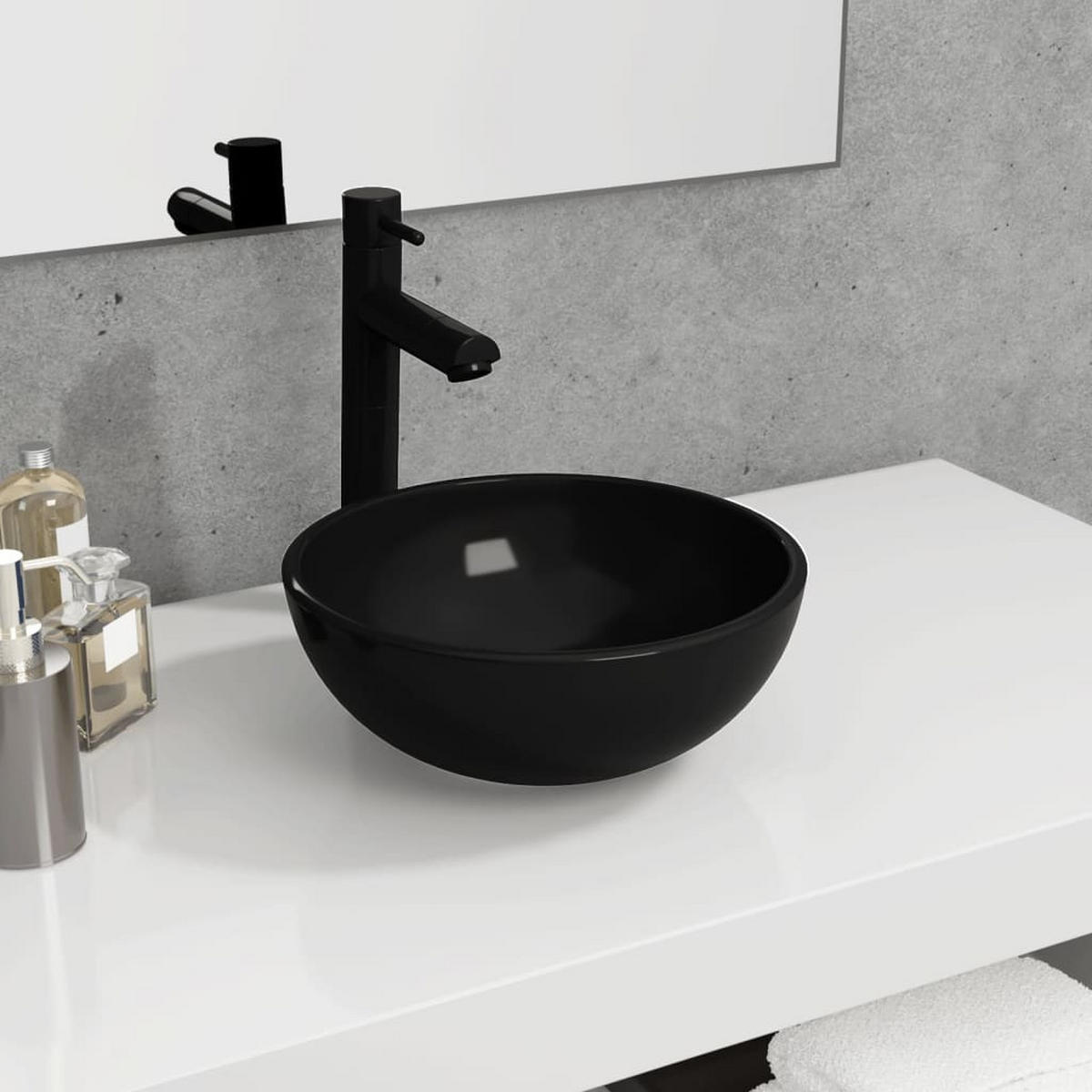 WASCHBECKEN Layman 30/30/12 cm - Schwarz, Glas (30/12/30cm) - Nettlife