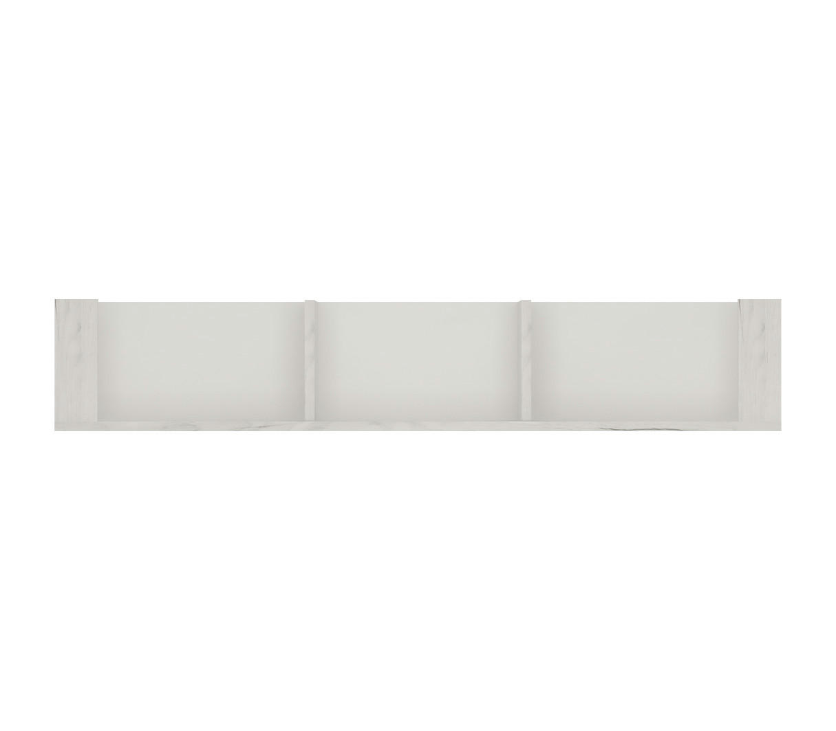 WANDBOARD Emmi in Weißeiche – Wandregal 118,17 x 21,6 x 25 cm - Weiß, Holzwerkstoff (118/25/21cm)