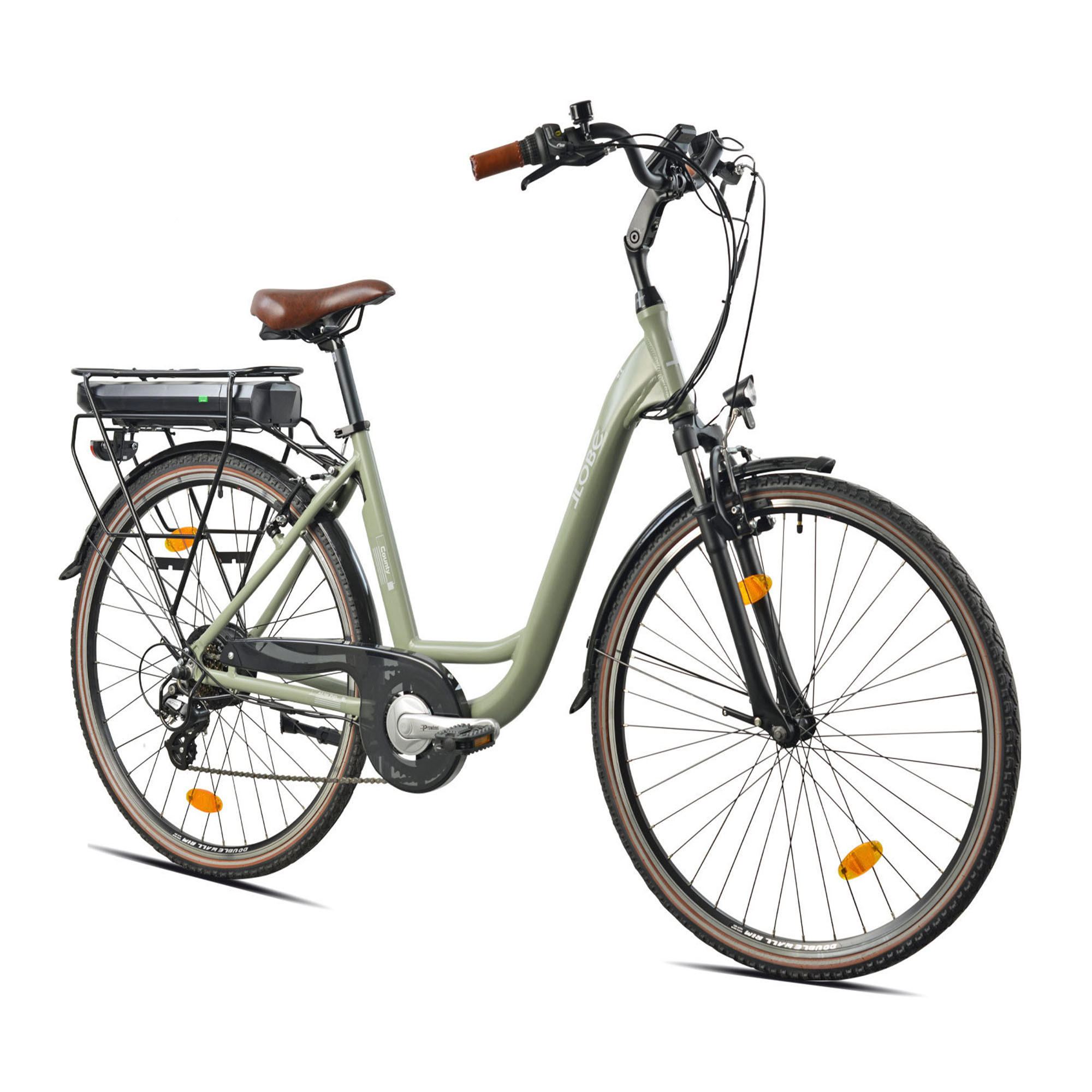 CITY E-BIKE 28" COUNTY, GRÜN - Grün, Metall (125cm) - LLOBE