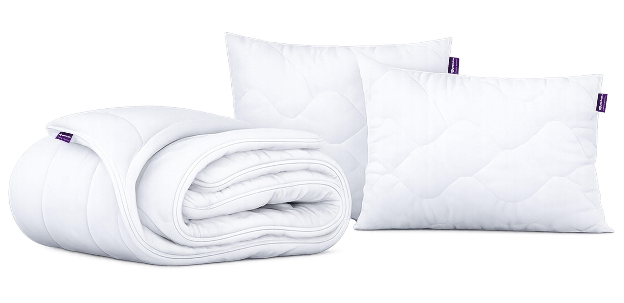 GANZJAHRESBETTDECKE Anti-Stress-Effekt CALIMA 160/200 mit Kopfkissen 40/80 - Weiß, Textil (160/200cm) - MKS