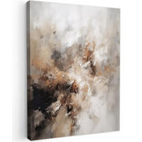 LEINWANDBILD - Farbe - Abstrakt - Beige - Kunst - 30x40 - Bilder - Greige, Textil (30/40cm) - MuchoWow