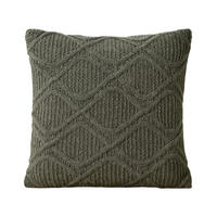 KISSEN gestrickt Chenille 45/45/12 cm - Grau, Textil (45/45cm) - Home Styling Collection