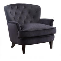 SESSEL Leo Samt Schwarz - Schwarz, Textil (82/88/83cm) - ATLANTIC home collection